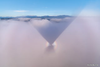 L'ombra del globus que em porta en el seu vol.